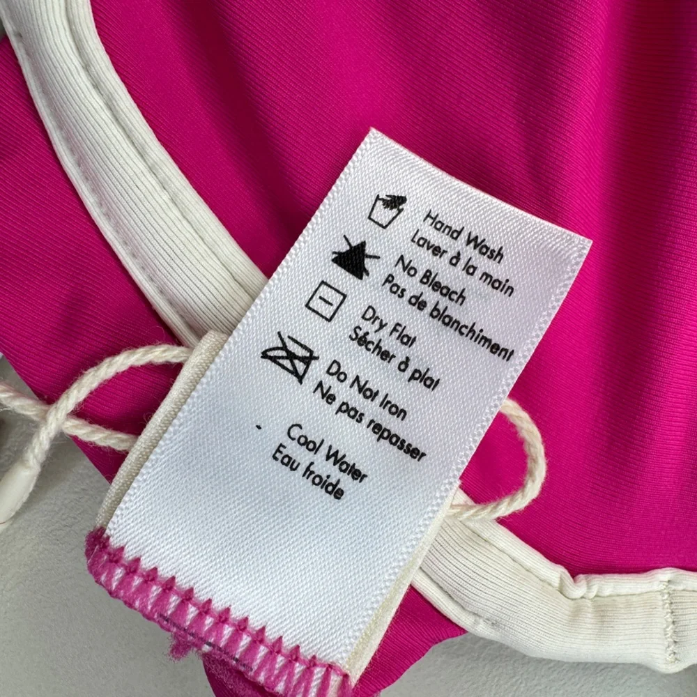 L*Space Nico Bikini Top XL Pink Underwire Bougainvillea & Cream Vacation Swim - Picture 8 of 11